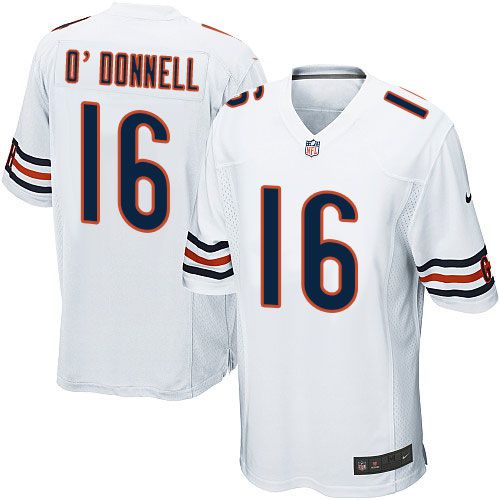 Men Chicago Bears #16 Pat ODonnell Nike White Game NFL Jersey